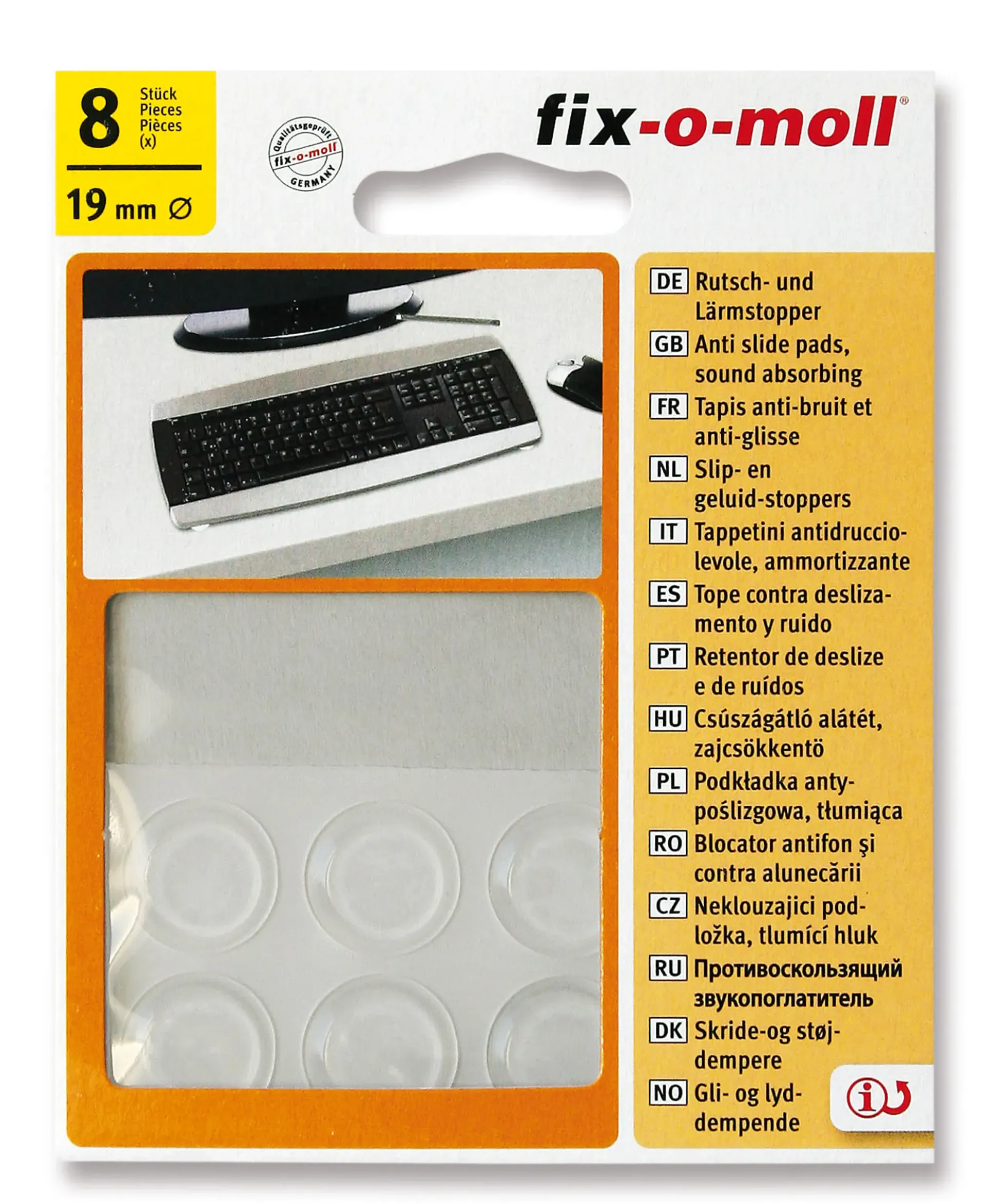 Antiskliputer transparent 19mm