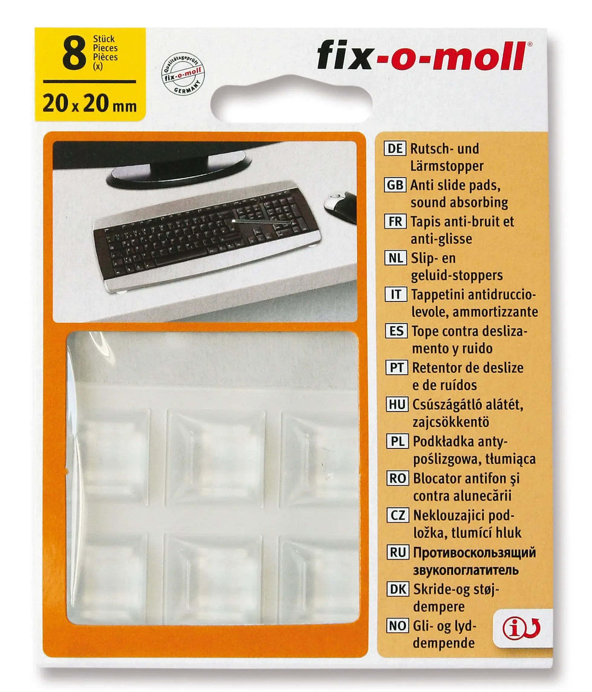 Antiskliputer transparent 20mm