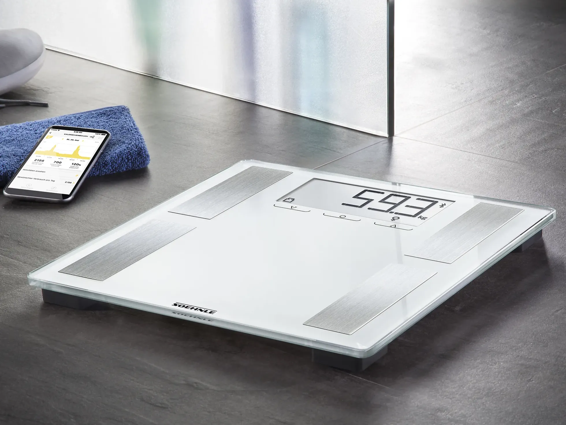 Badevekt med kroppsanalyse Shape Sense Connect 100