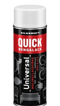 Bengalack spray hvit silkematt 400ml