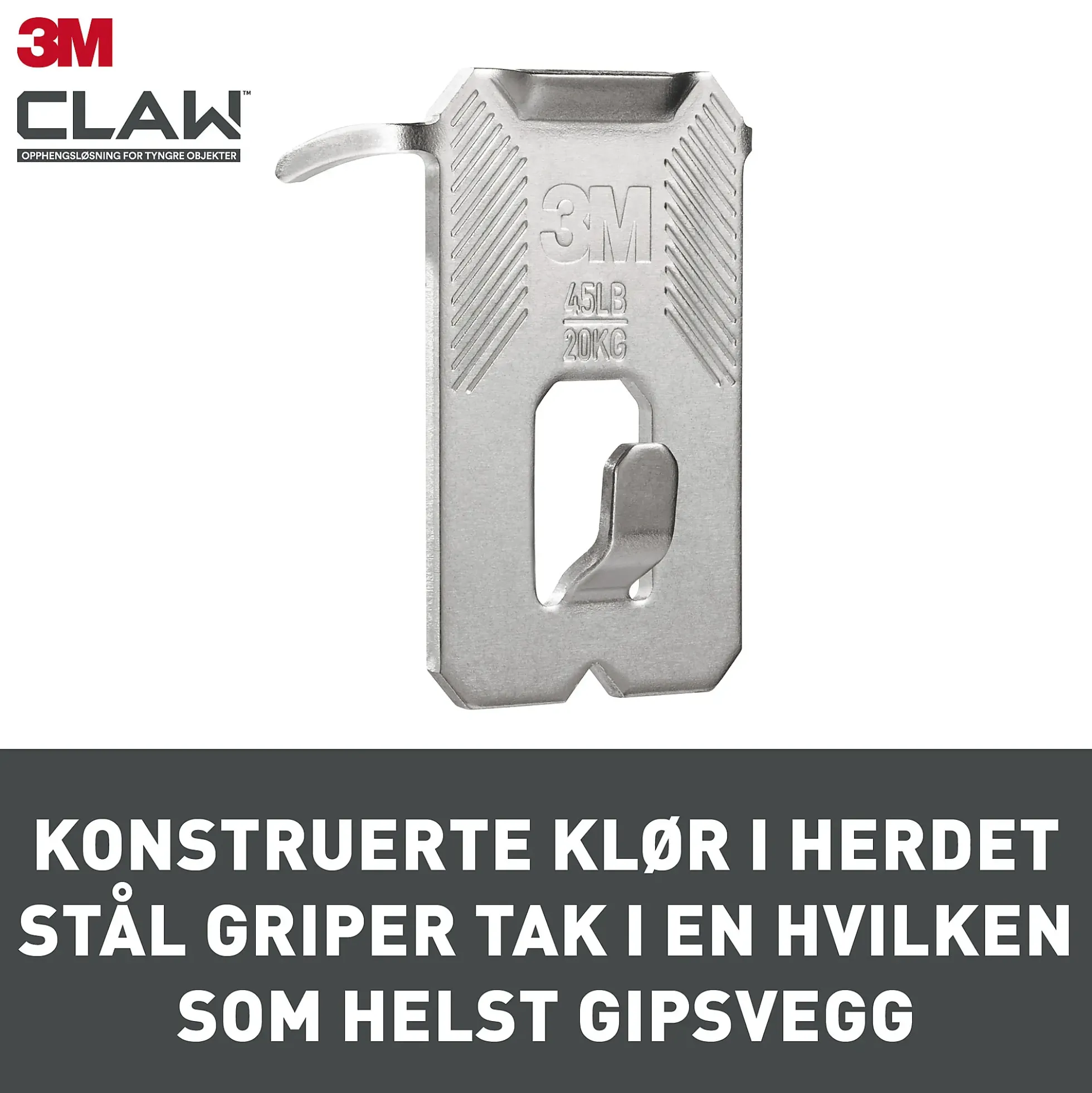 Bildeoppheng til gipsvegg 20kg 2stk