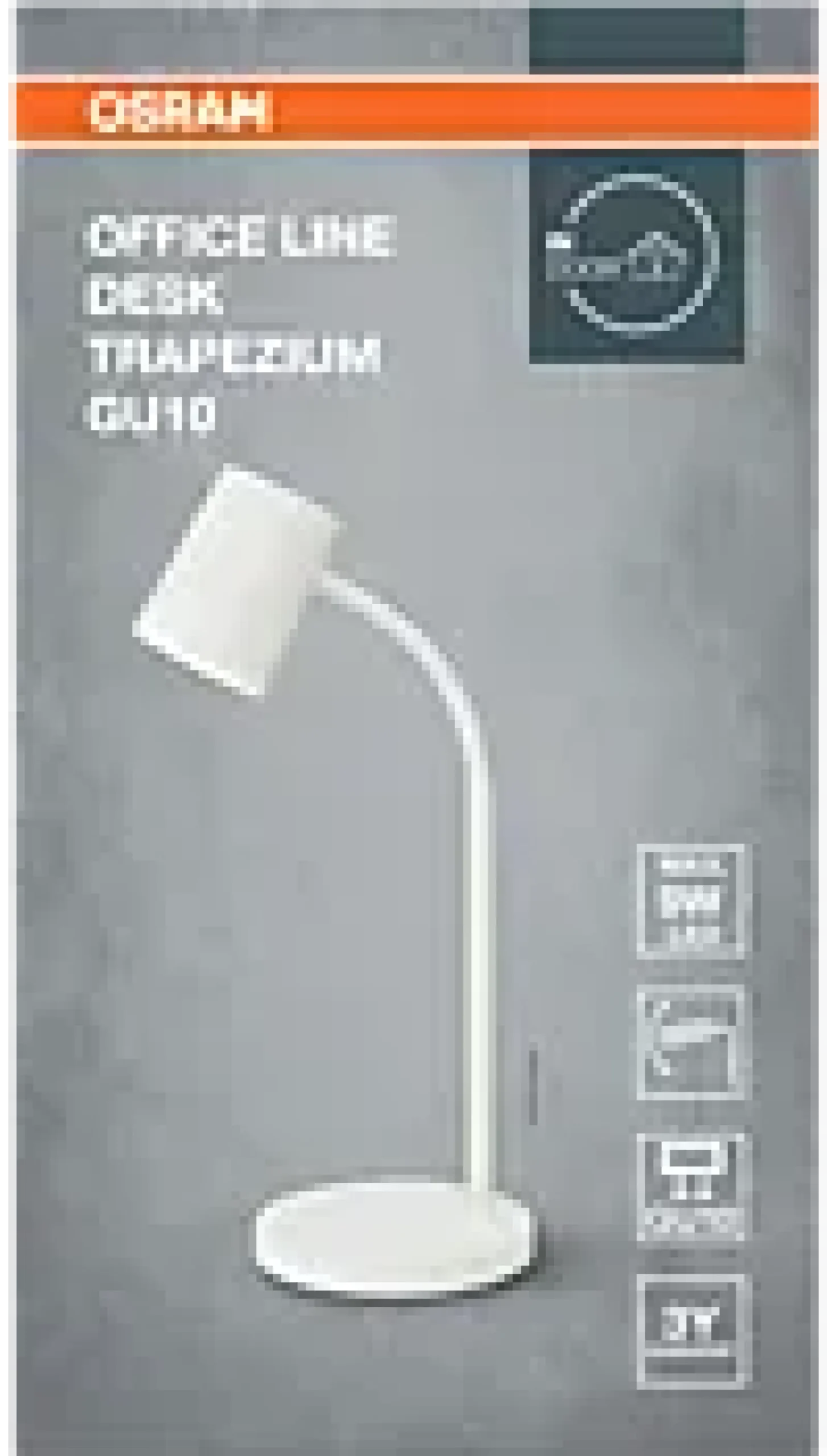 Bordlampe Trapezium Desk Gu10 Hvit