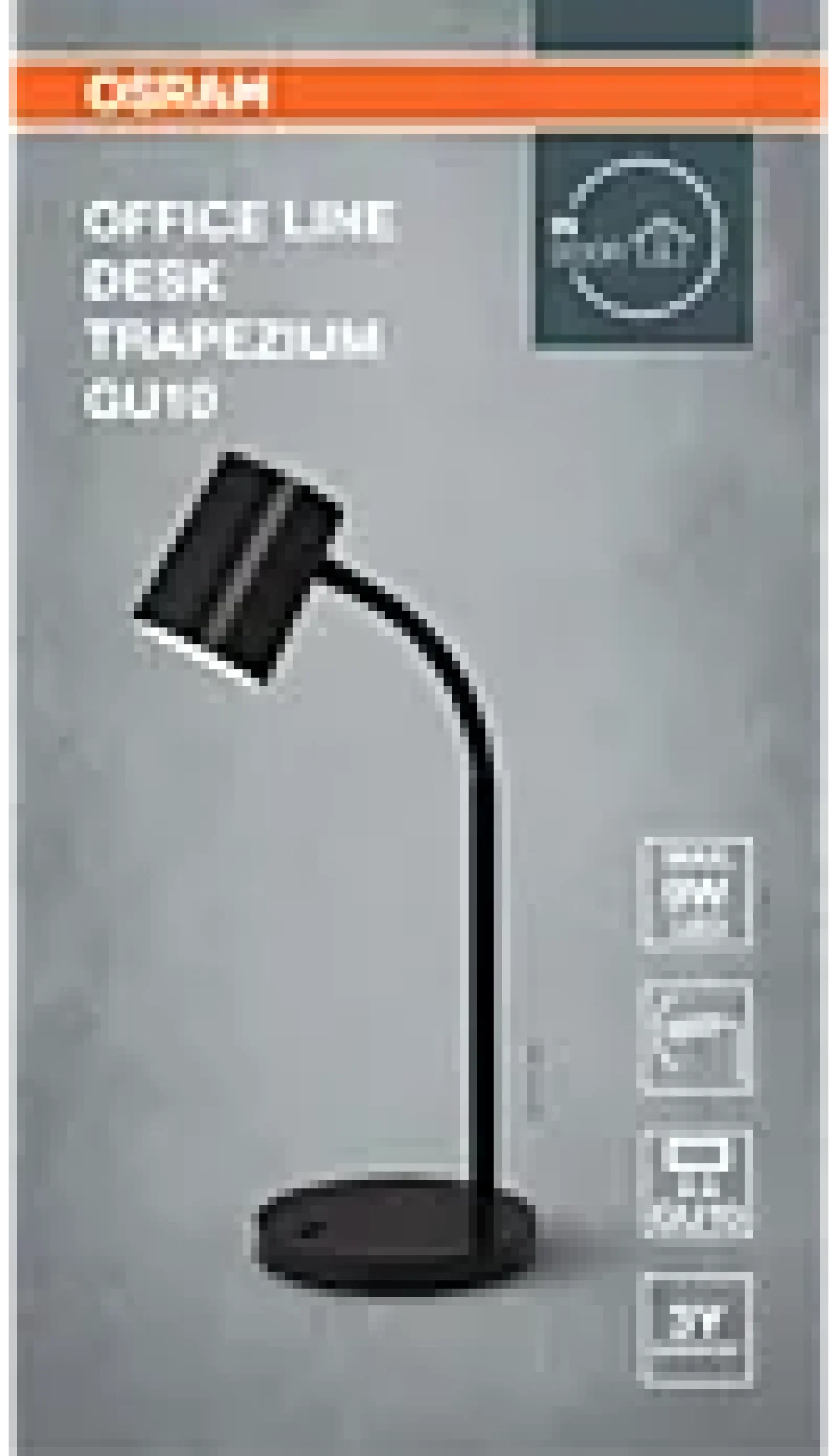 Bordlampe Trapezium Desk Gu10 Sort