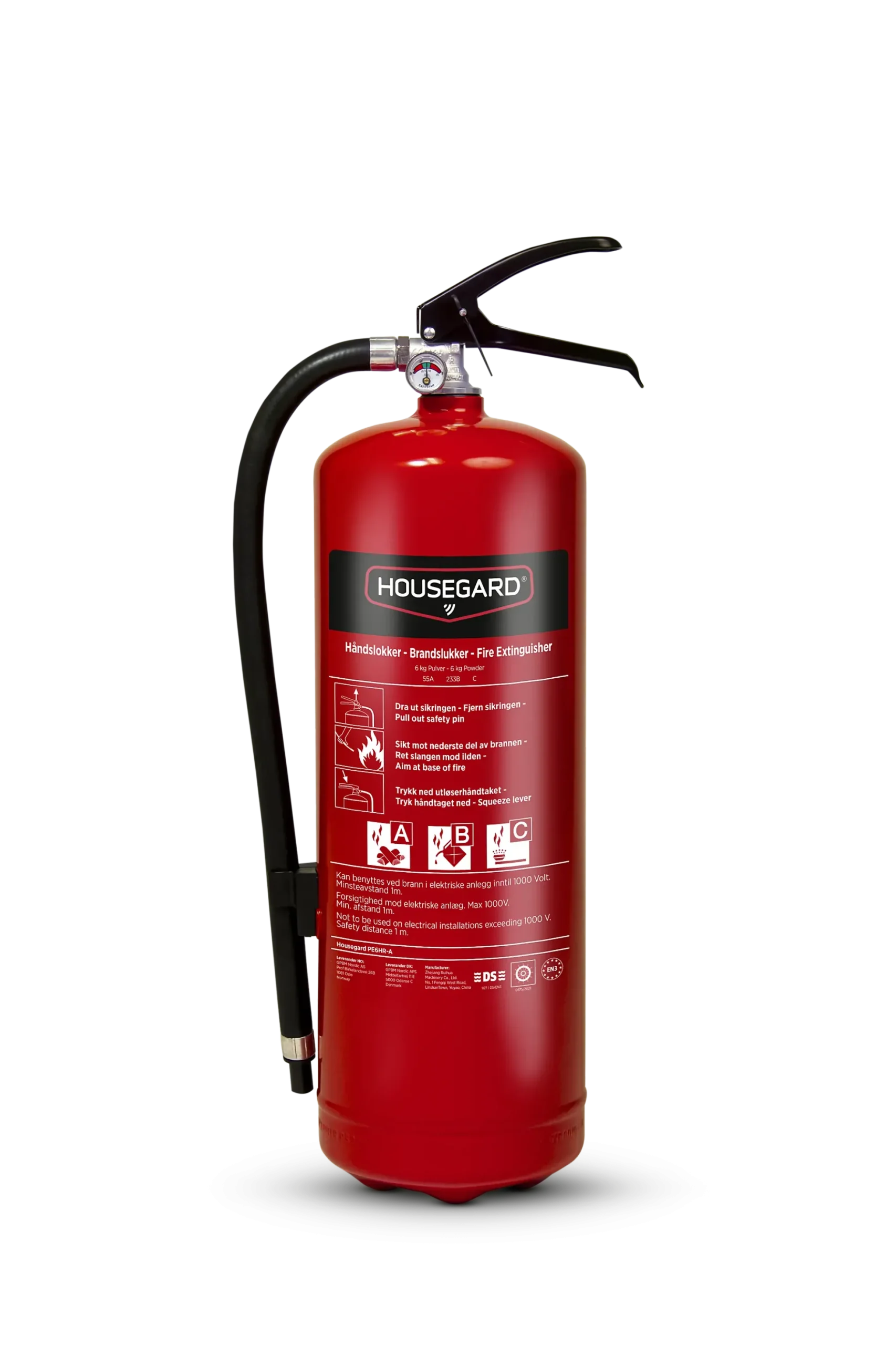 Brannslukker 6kg Pulver 55A