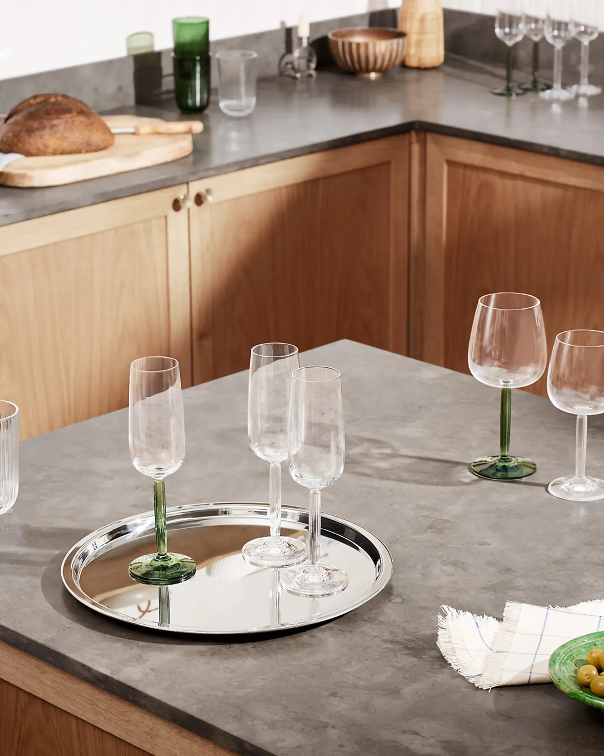 Champagneglass 24cl Grønn 2stk Hammershøi
