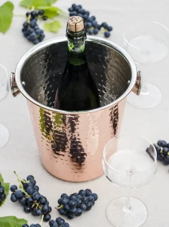 CHAMPAGNEKJØLER KOBBER/STÅL 22CM