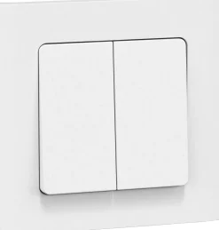 Dobbel bryter innfelt Connect 2 home k-trapp hvit