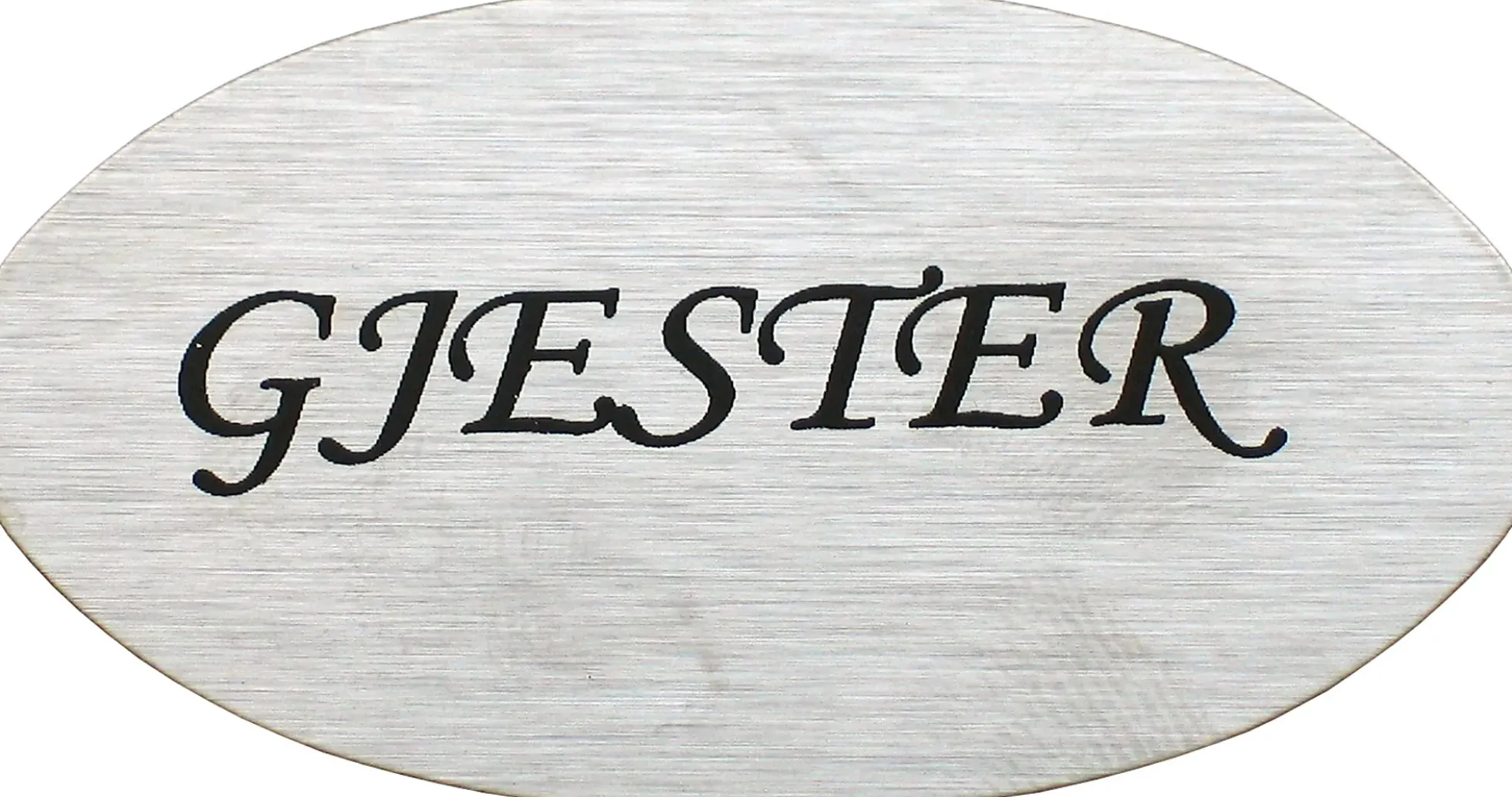 Dørskilt Gjester oval