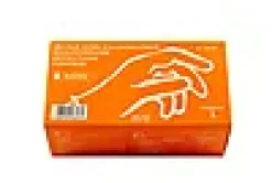 Engangshansker ekstra tykke oransje nitril 100 pk. Str. M