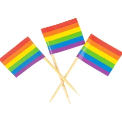 Flagg Pride med trepinne 12stk