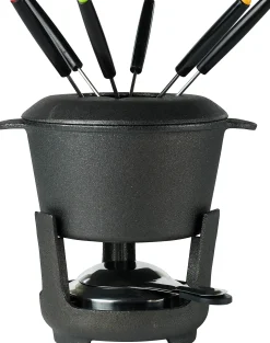 Fonduesett i støpejern 10 deler