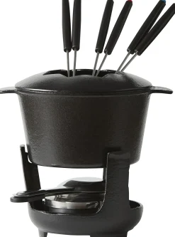 Fonduesett i støpejern 10 deler