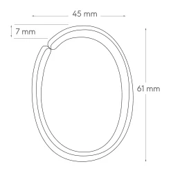 Forhengsringer Clips Transparent Plast 12Stk
