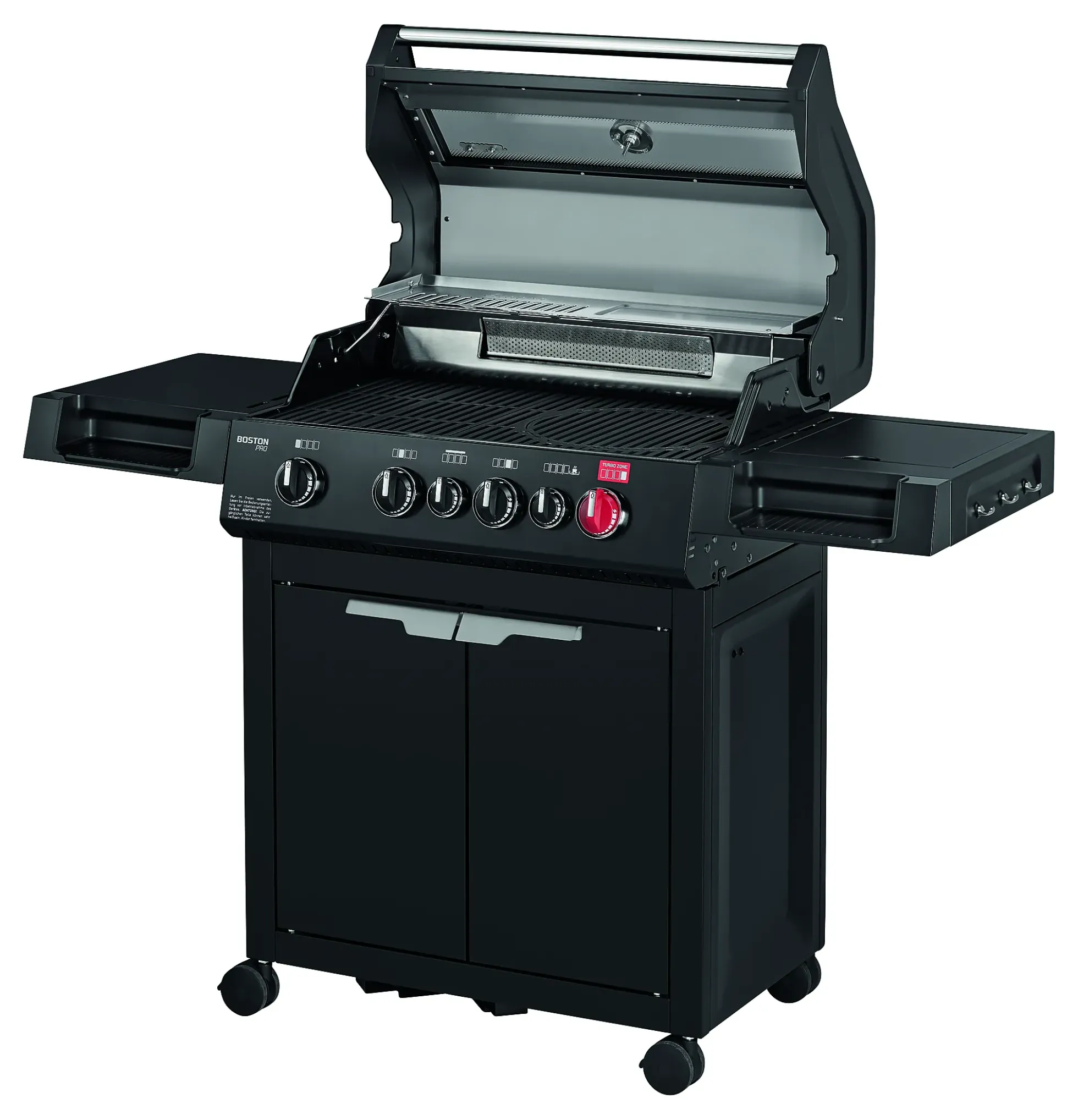 Gassgrill Boston Black 4 brenner