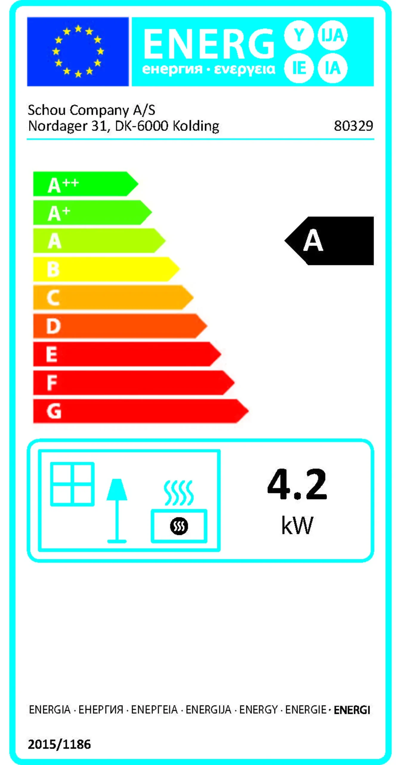 Gassovn med vifte 4,2kw med regulator