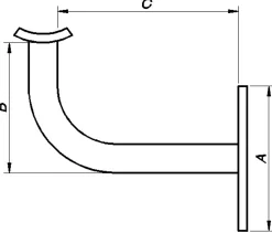 Gelenderholder 6610 hvit