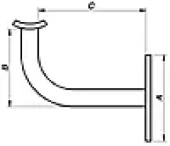 Gelenderholder PN 6610 sort
