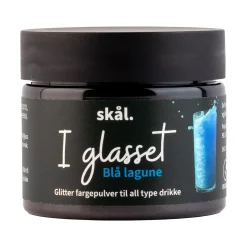 Glitterfarge i glasset Blå Lagune