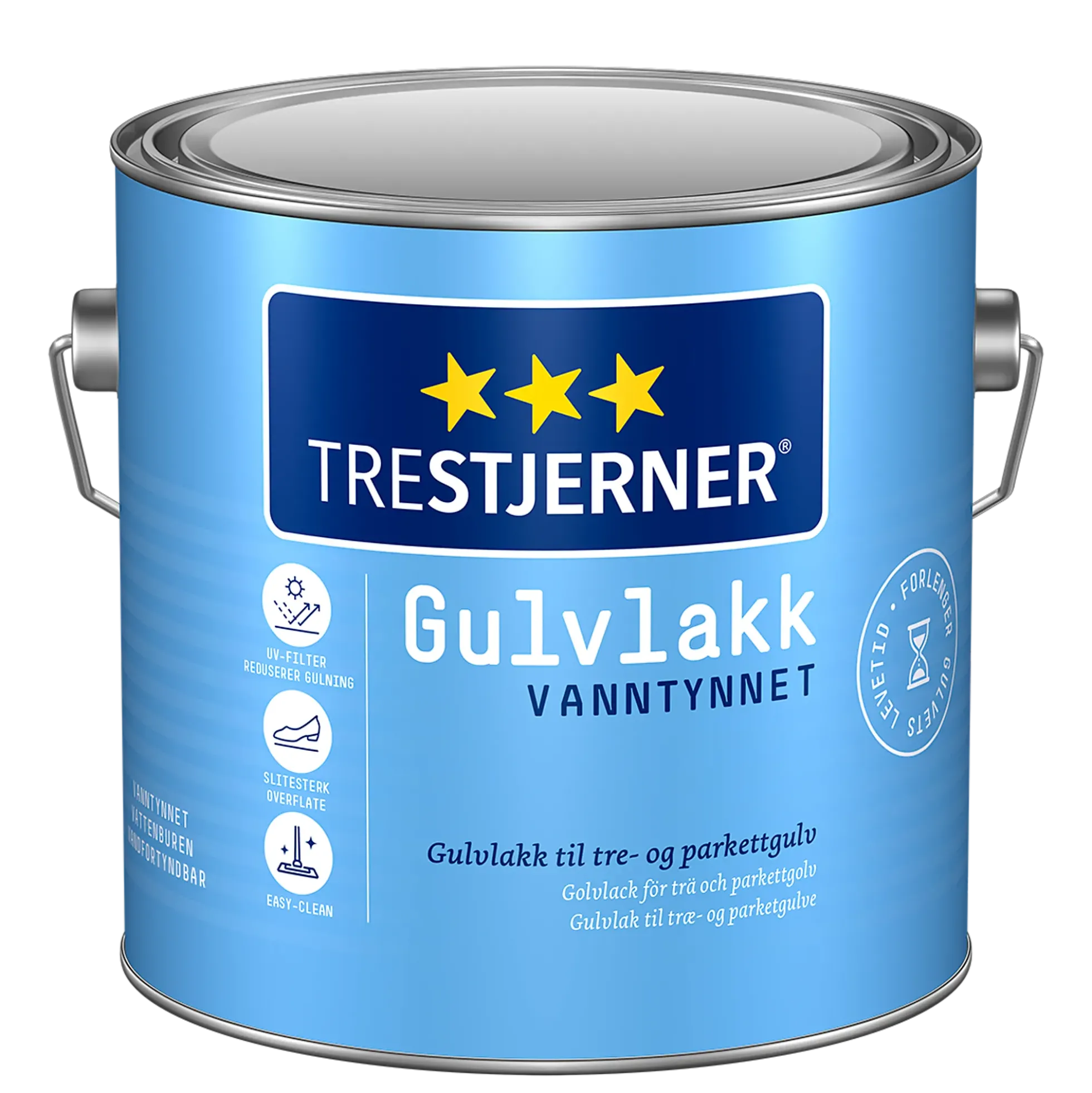 Gulvlakk halvblank vannbasert 3l