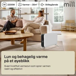 Gulvovn frittstående 2200w