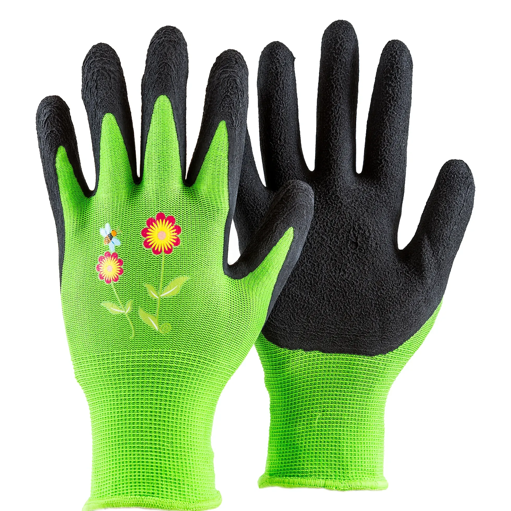 Hagehanske grønn med latexbelegg i håndflaten. Str. 8