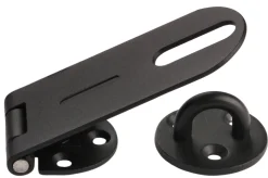 Haspe 100mm finstruktur sort med rustfri A4 tapp