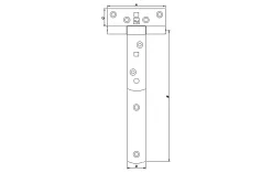 Hengsel T 1763 galv 310mm