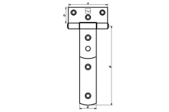 Hengsel T 1761 galv 155mm