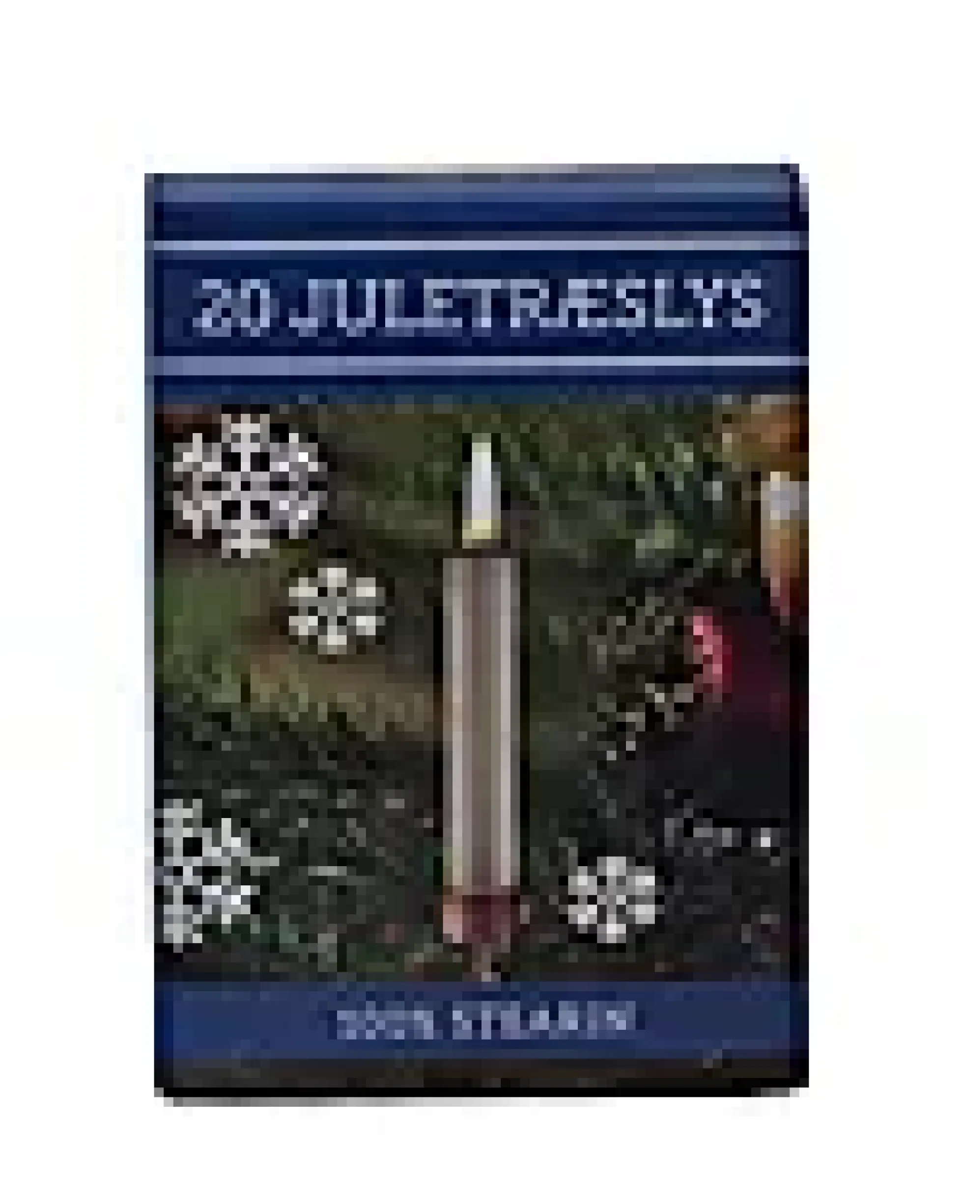 Juletrelys stearin hvit 20stk