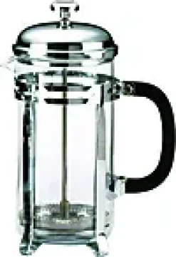 Kaffepresse 8 kopper krom med Pyrex glass