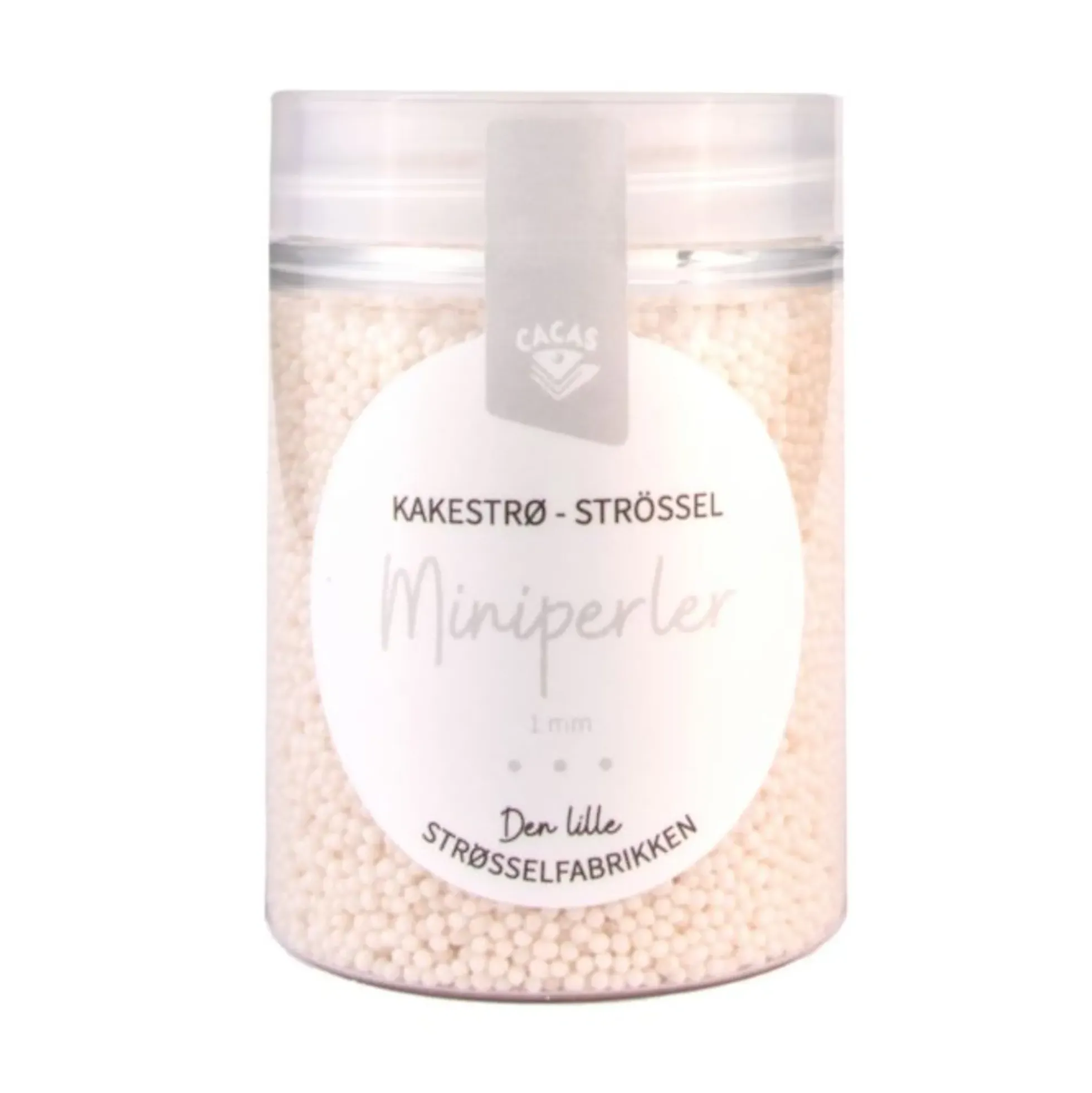 Kakestrø Miniperler Hvit Perlemor 90g