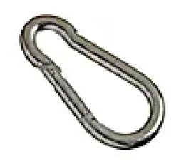Karabinkrok elektro galvanisert 5x50mm 2stk
