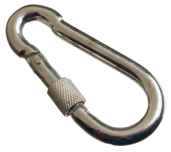 KARABINKROK MED LÅS ELEKTRO GALVANISERT 8X80MM