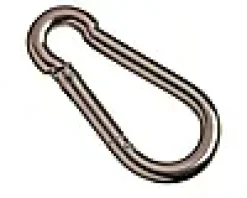 Karabinkrok rustfritt 5x50mm 2stk