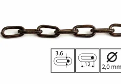 Kjetting 200-4 brun 2m SB
