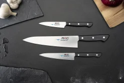 Knivsett 3deler Kokkekniv HB-85 Grønnsakskniv HB-55 Grønnskaskniv HB 40