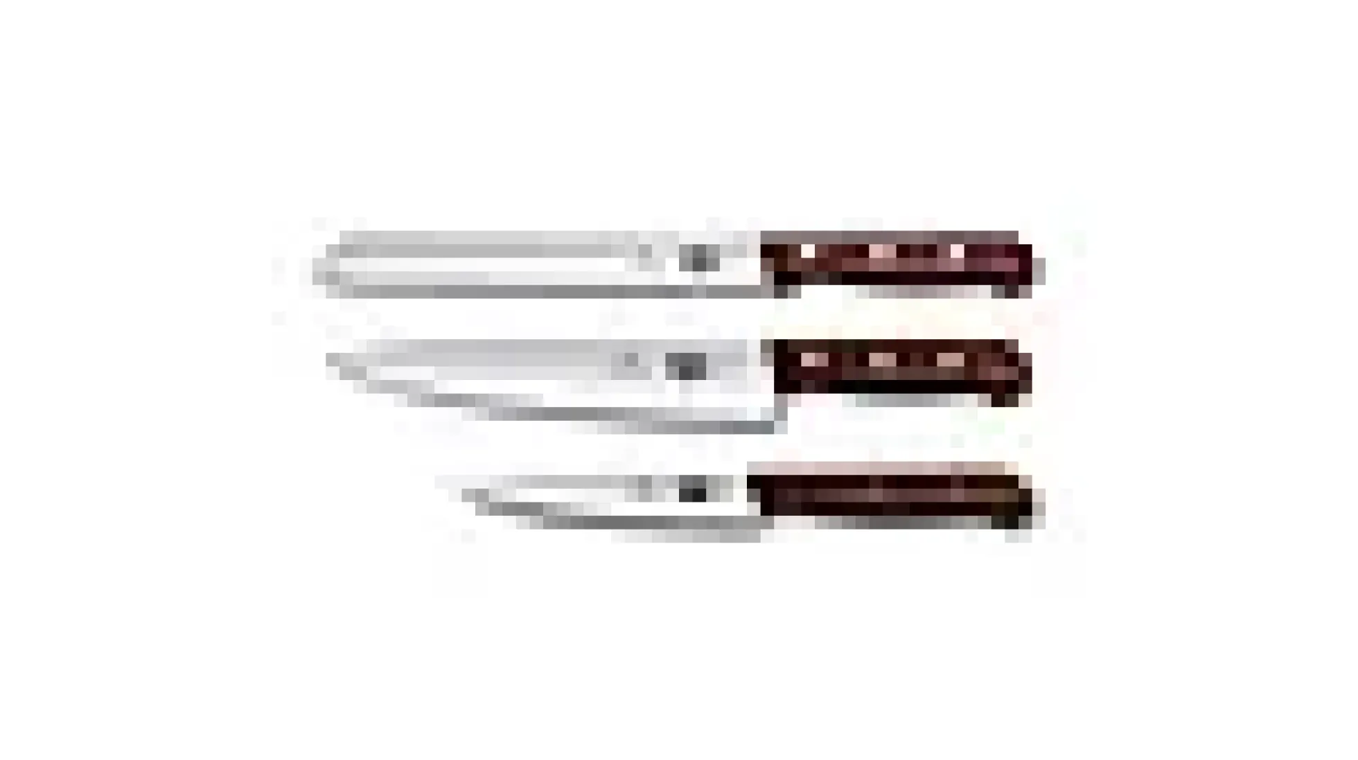 Knivsett Kebony 3stk