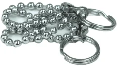 Kulekjede 80cm med 2 ringer