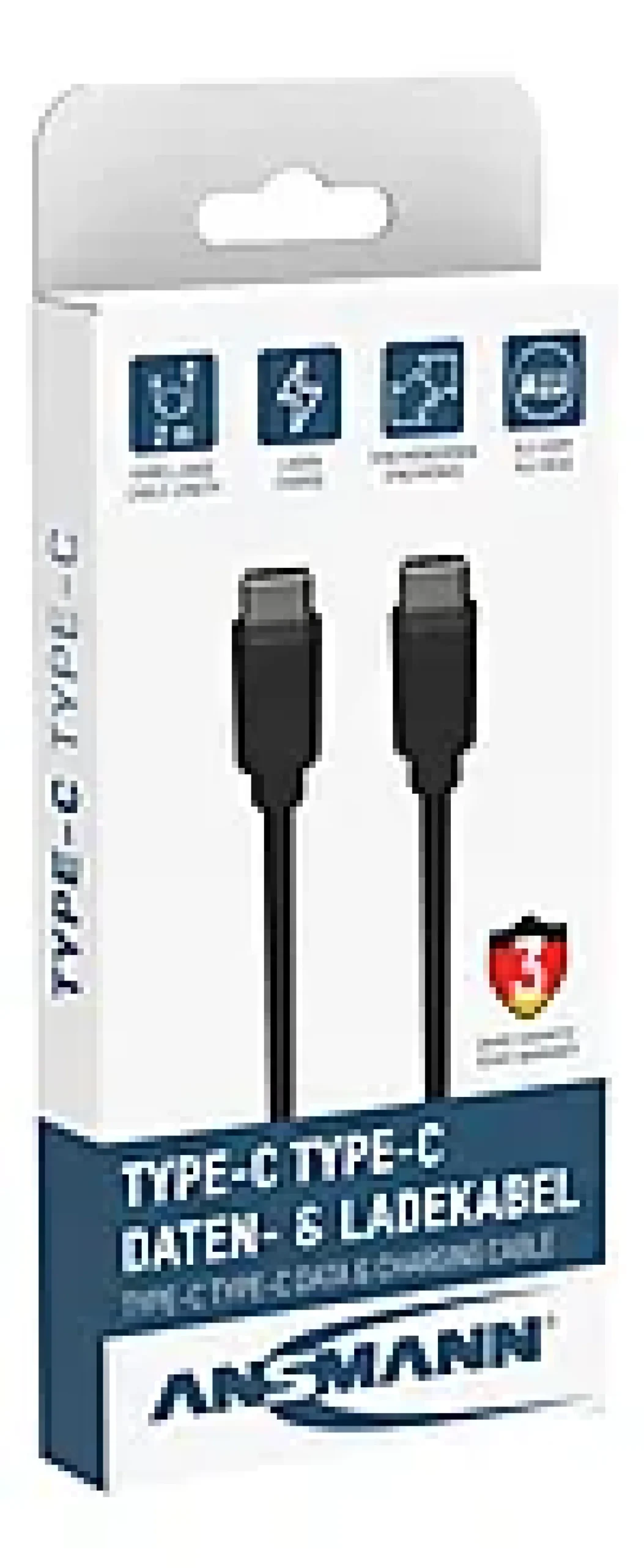 Ladekabel USB-C til USB-C 2m