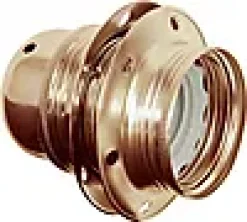 Lampeholder jord E27 kobber gjenget 2stk ringer