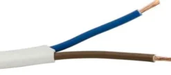 Lampettledning 2x0,75 hvit 5m