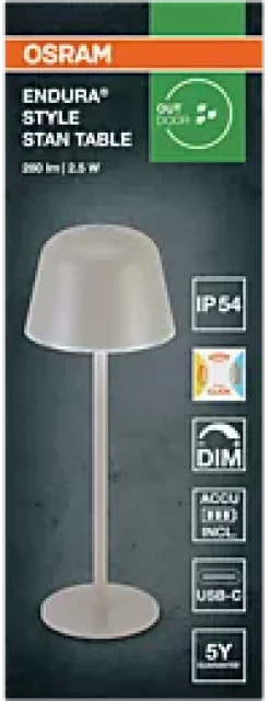 Led Bordlampe Utendørs Beige Oppladbar Usb