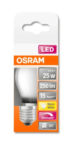 LED Classic P 25 2.8W 2700K matt dim E27