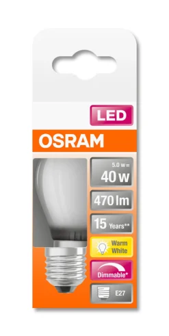 LED Classic P 40 5W 2700K matt dim E27