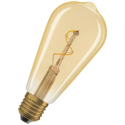Led Dekorasjonspære E27 Edison 30lm Gold Varmere Lys