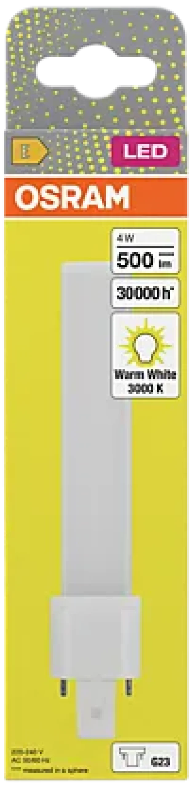 LED kompaktlysrør Dulux S9 4W 3000K 450lm G23