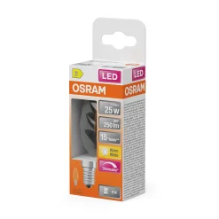Led Lyspære E14 Classic Bw25 250lm klar Dimbar Varmhvit