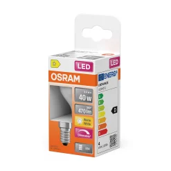 Led Lyspære E14 Classic P40 470lm matt Dimbar Varmhvit