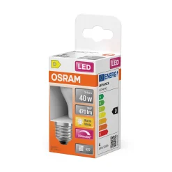 Led Lyspære E27 Classic P40 470lm matt Dimbar Varmhvit