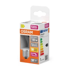 Led Lyspære E27 Classic P40 470lm klar Dimbar Varmhvit